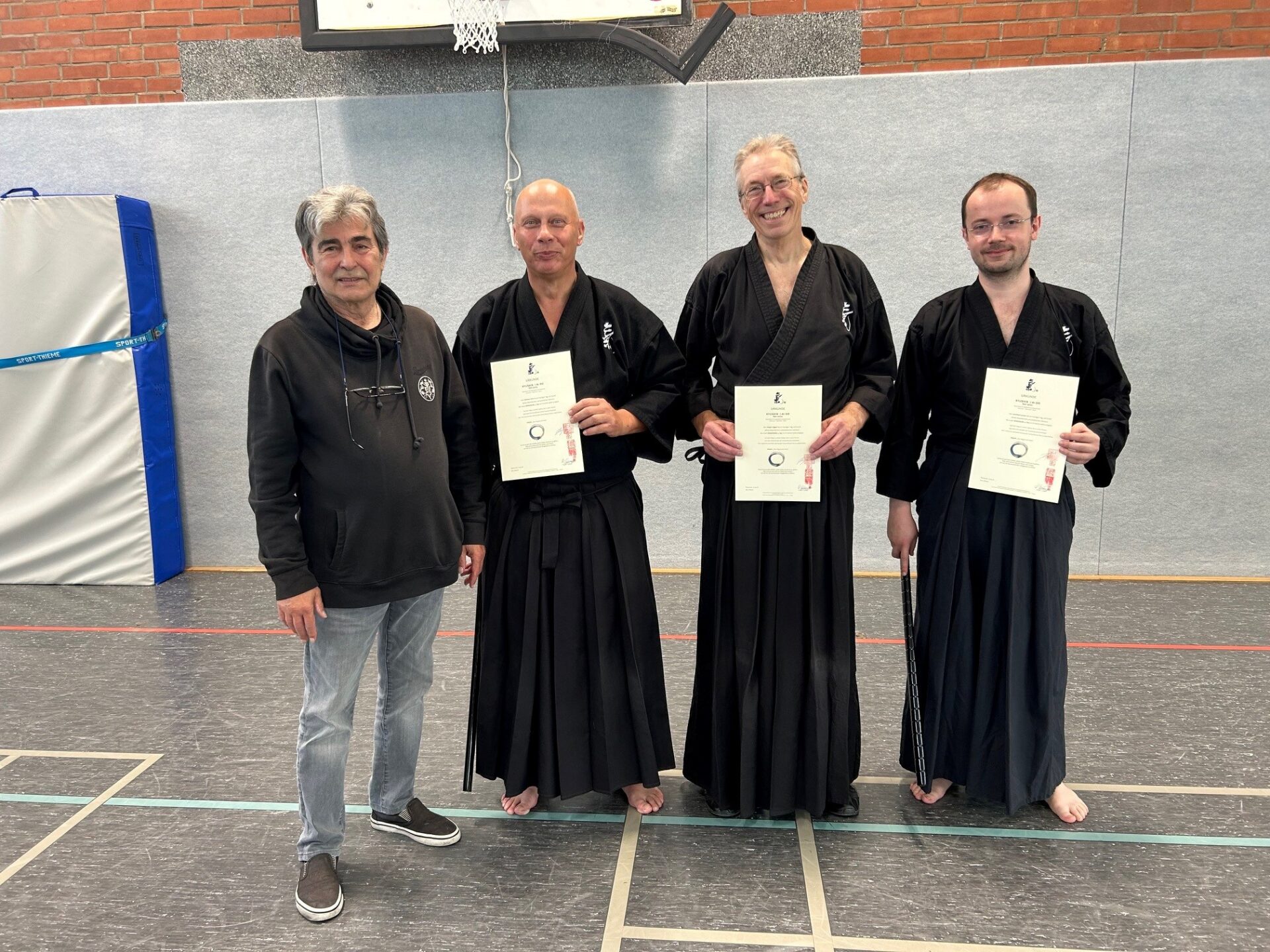 von links: Headmaster Ralf Gumpfer, Andreas Türk, Jürgen Lippel, Leonard Lorenz.